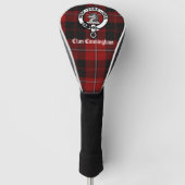 Clan Cunningham Crest Badge en Tartan Golfheadcover (Voorkant)