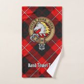 Clan Cunningham Crest over Tartan Bad Handdoek (Handdoek)