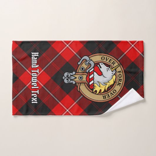 Clan Cunningham Crest over Tartan Bad Handdoek (Handdoek)