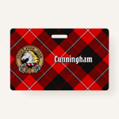 Clan Cunningham Crest over Tartan Badge (Voorkant)