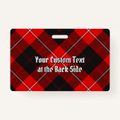 Clan Cunningham Crest over Tartan Badge (Achterkant)