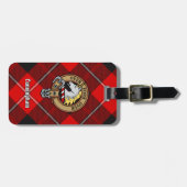 Clan Cunningham Crest over Tartan Bagagelabel (Voorkant horizontaal)