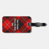 Clan Cunningham Crest over Tartan Bagagelabel (Achterkant horizontaal)