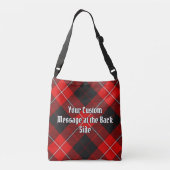 Clan Cunningham Crest over Tartan Crossbody Tas (Achterkant)