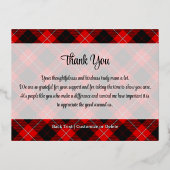 Clan Cunningham Crest over Tartan Folie Uitnodiging Briefkaart (Achterkant)