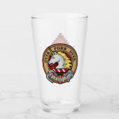 Clan Cunningham Crest over Tartan Glas (Voorkant)