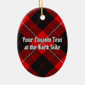 Clan Cunningham Crest over Tartan Keramisch Ornament (Achterkant)