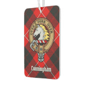 Clan Cunningham Crest over Tartan Luchtverfrisser (Links)