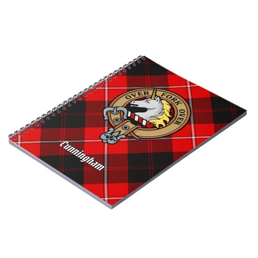 Clan Cunningham Crest over Tartan Notitieboek (Linkerzijde)