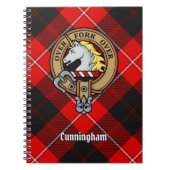 Clan Cunningham Crest over Tartan Notitieboek (Voorkant)