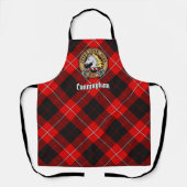 Clan Cunningham Crest over Tartan Schort (Voorkant)