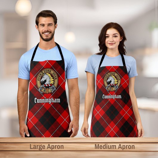 Clan Cunningham Crest over Tartan Schort