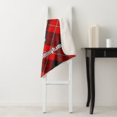 Clan Cunningham Crest over Tartan Sherpa Deken (In situ)