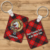 Clan Cunningham Crest over Tartan Sleutelhanger