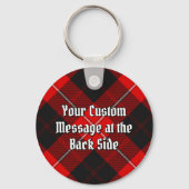 Clan Cunningham Crest over Tartan Sleutelhanger (Achterkant)