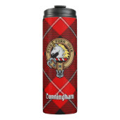Clan Cunningham Crest over Tartan Thermosbeker (Voorkant)