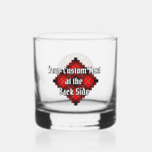 Clan Cunningham Crest over Tartan Whisky Glas (Achterkant)