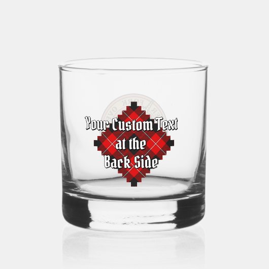 Clan Cunningham Crest over Tartan Whisky Glas (Achterkant)