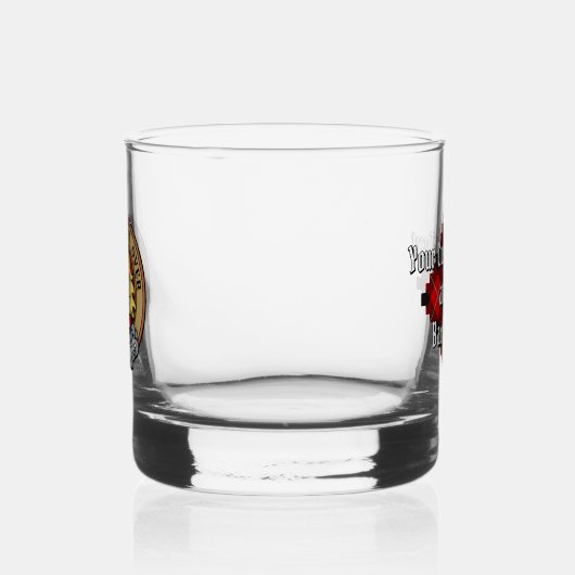 Clan Cunningham Crest over Tartan Whisky Glas (Links)