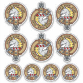 Clan Cunningham Crest Sticker Set (Voorkant)