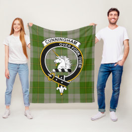 Clan Cunningham Dress Green Dancers Tartan Pset Fleece Deken