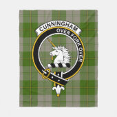 Clan Cunningham Dress Green Dancers Tartan Pset Fleece Deken (Voorkant)