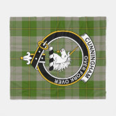 Clan Cunningham Dress Green Dancers Tartan Pset Fleece Deken (Voorkant (Horizontaal))