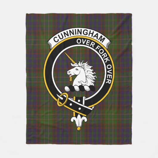 Clan Cunningham Hunting Modern Tartan Pset Fleece Deken (Voorkant)