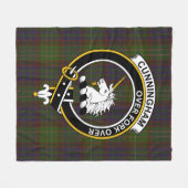Clan Cunningham Hunting Modern Tartan Pset Fleece Deken (Voorkant (Horizontaal))