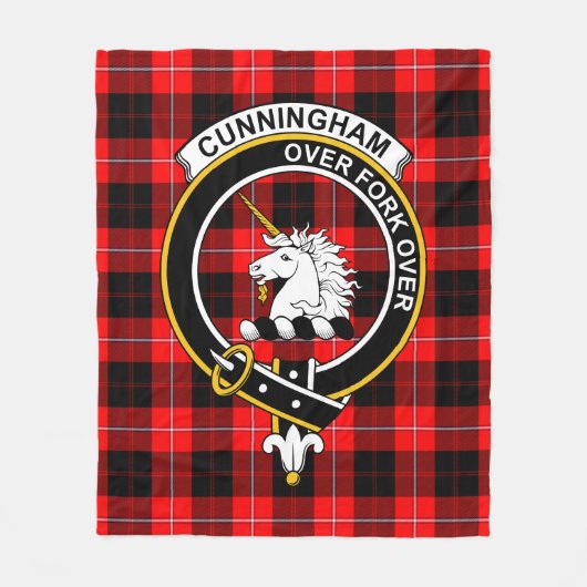 Clan Cunningham Modern Tartan Pset Fleece Deken (Voorkant)