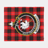 Clan Cunningham Modern Tartan Pset Fleece Deken (Voorkant (Horizontaal))