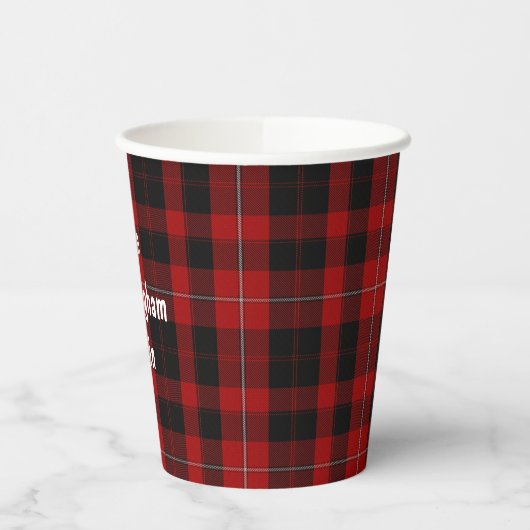 Clan Cunningham Plaid Custom Papier Cups Papieren Bekers (Links)