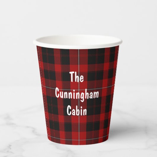 Clan Cunningham Plaid Custom Papier Cups Papieren Bekers (Voorkant)