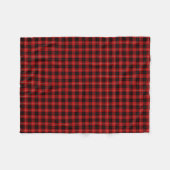 Clan Cunningham Rood en Zwart Tartan Fleece Deken (Voorkant (Horizontaal))