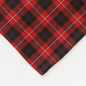 Clan Cunningham Rood en Zwart Tartan Fleece Deken (Hoek)