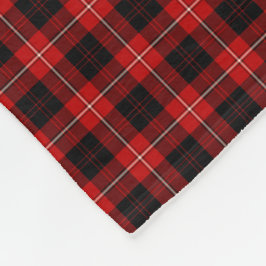 Clan Cunningham Rood en Zwart Tartan Fleece Deken