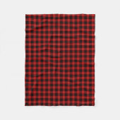 Clan Cunningham Rood en Zwart Tartan Fleece Deken (Voorkant)