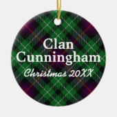 Clan Cunningham Scottish Tartan Keramisch Ornament (Voorkant)
