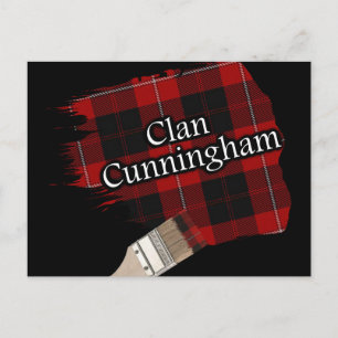 Clan Cunningham Scottish Tartan Paint Brush Briefkaart