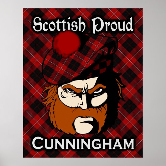 Clan Cunningham Scottish Tartan Poster (Voorkant)