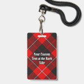 Clan Cunningham Tartan Badge (Achterkant met lanyard)