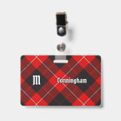 Clan Cunningham Tartan Badge (Voorzijde met clip)