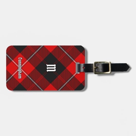 Clan Cunningham Tartan Bagagelabel (Voorkant horizontaal)