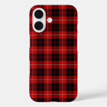 Clan Cunningham Tartan Bright Red en Black Pset