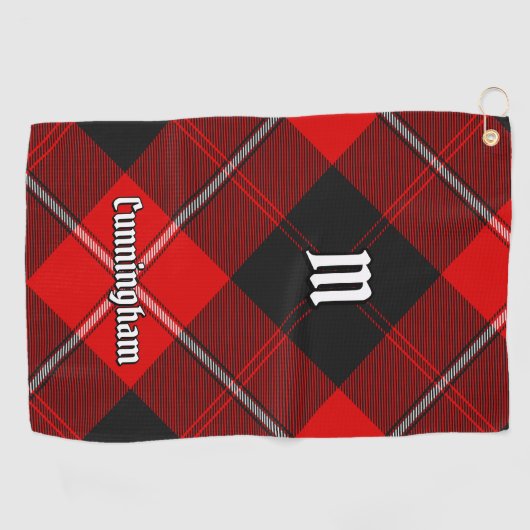 Clan Cunningham Tartan Golfhanddoek (Horizontaal)