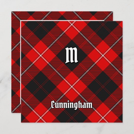 Clan Cunningham Tartan Kaart (Voorkant / Achterkant)