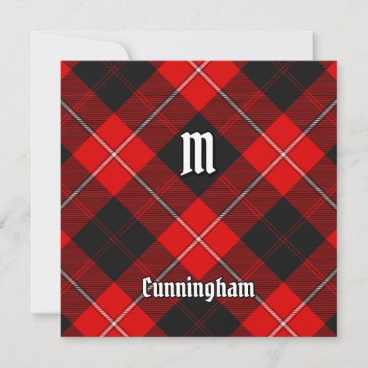 Clan Cunningham Tartan Kaart (Voorkant)
