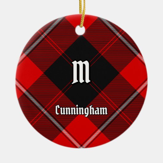Clan Cunningham Tartan Keramisch Ornament (Voorkant)