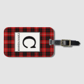 Clan Cunningham Tartan monogram Bagagelabel (Voorkant (horizontaal))