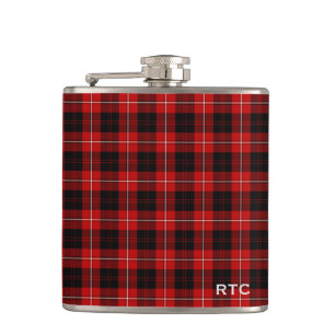 Clan Cunningham Tartan Monogrammed Heupfles